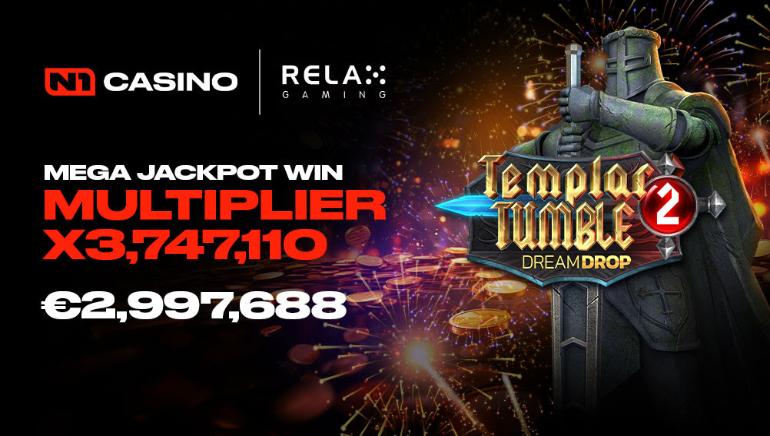 Sagenhafter 3 Millionen € Jackpot mit einem Einsatz von 0,80 € im N1 Casino geknackt
