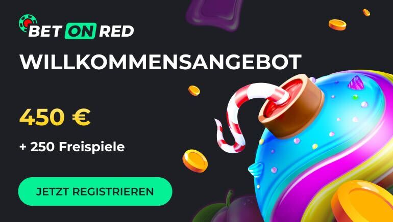 BetOnRed Casino begrüßt Spieler mit bis zu 450 € und 250 Freispielen bei den ersten drei Einzahlungen