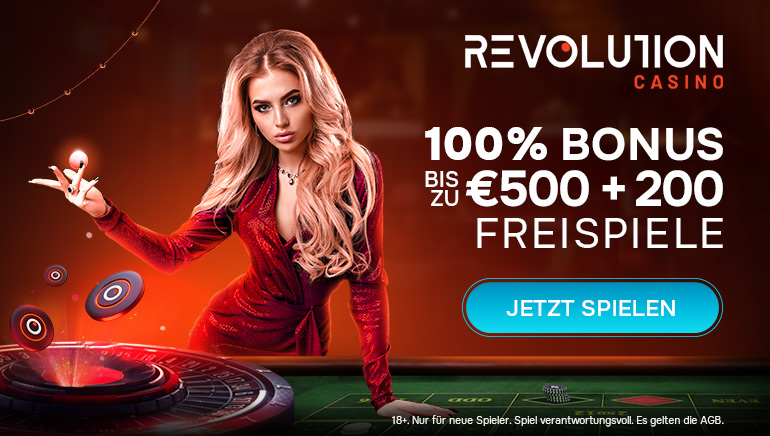 Treten Sie ein in die Welt der Gewinne: 500 € Bonus und 200 Freispiele warten auf Sie im Revolution Casino!