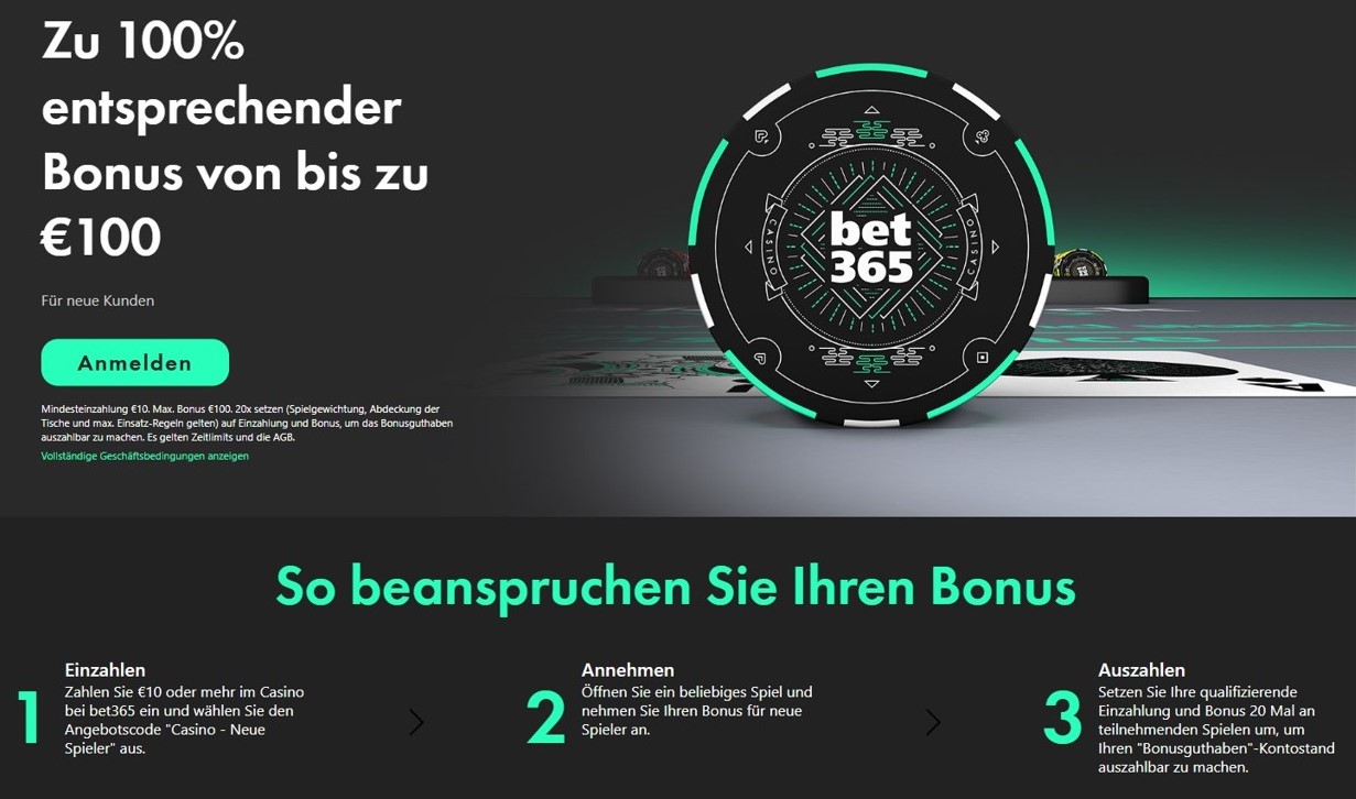 Bet365 casino bonus - Austria