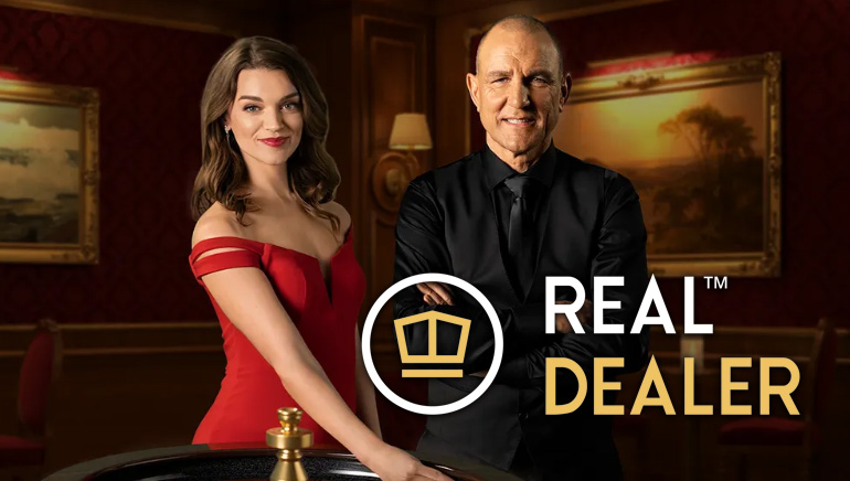 Vinnie Jones ist der Promi-Dealer für Real-Dealer-Blackjack und -Roulette.