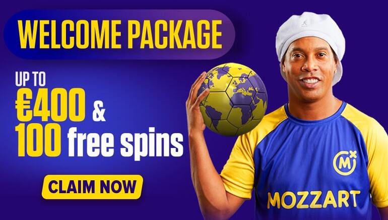 Mozzart Casino bietet einen aufregenden 100 % Bonus bis zu 400 € + 100 Freispiele